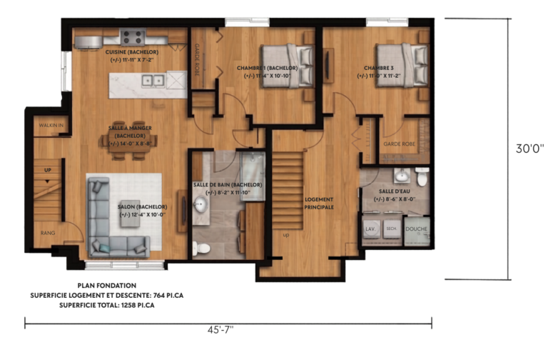 Sous-sol avec logement (bachelor)